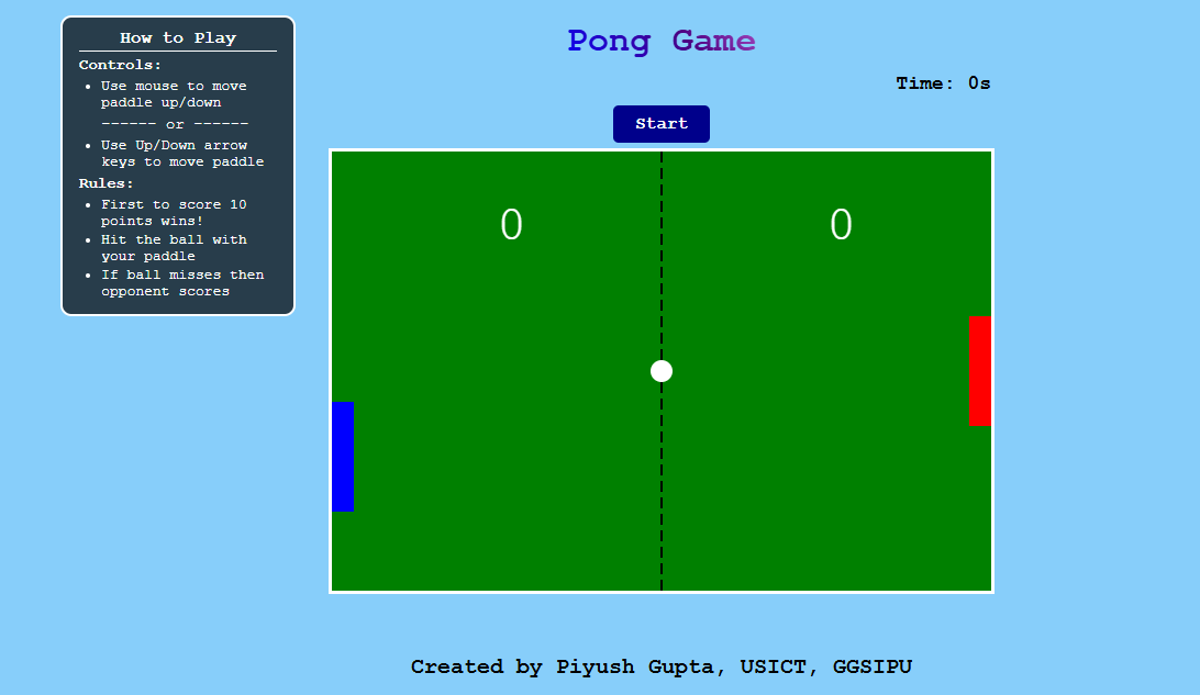 Pong Game